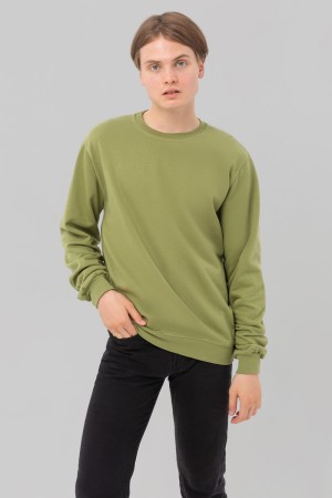 Мужской свитшот летний оливковый 220гр/м2