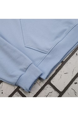 Худи тонкая мужская летняя голубая