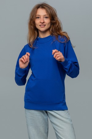 Женская худи на лето синий василёк тонкая 