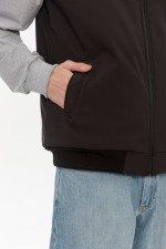 Мужской черный жилет из хлопка на молнии черный   Магазин Толстовок 