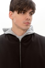 Мужской черный жилет из хлопка на молнии черный   Магазин Толстовок 