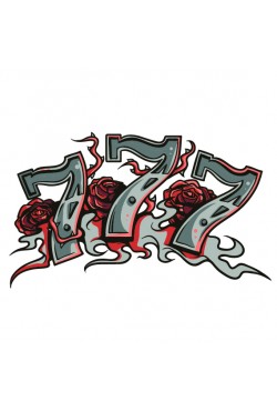  Худи, свитшот, футболка с принтом 777 (три семерки)