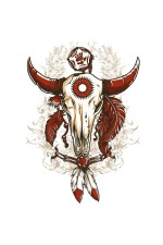  Худи, свитшот, футболка c Черепом быка 2.0