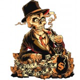  Худи, свитшот, футболка с принтом Череп гангстер