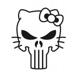  Худи, свитшот, футболка с принтом Череп Hallo Kitty"