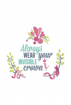  Худи, свитшот, футболка с принтом Always wear your invisible crown