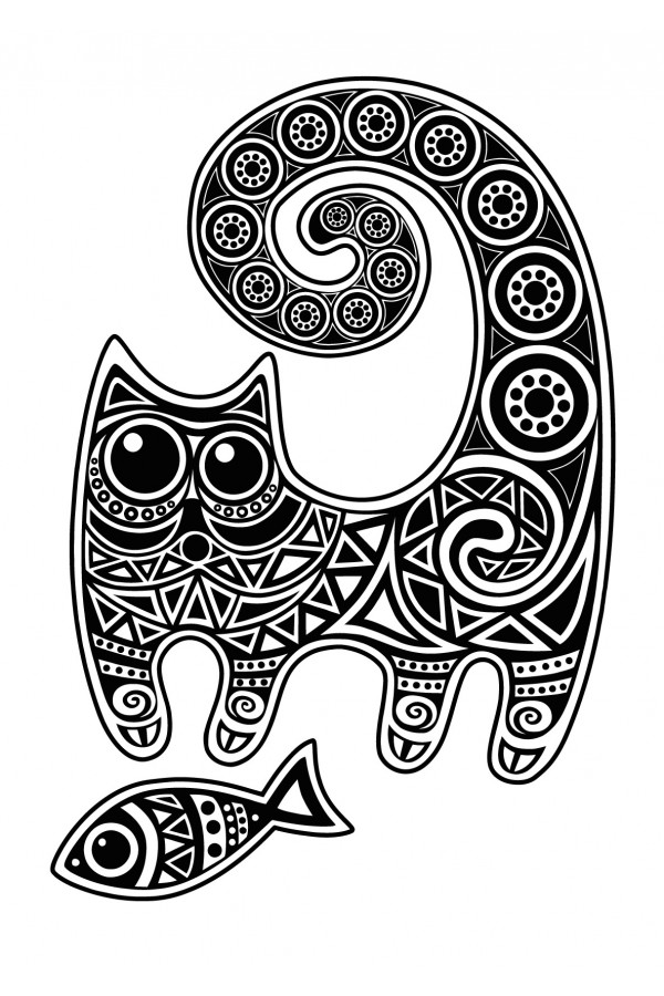  Худи с принтом Кот с рыбой, свитшот с принтом Кот с рыбой, футболка с принтом Кот с рыбой