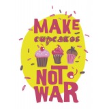  Худи, свитшот или футболка с принтом Make cupсakes not war