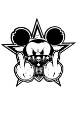  Худи с принтом Микки Гангстер, свитшот с принтом Микки Гангстер, футболка с принтом Микки Гангстер