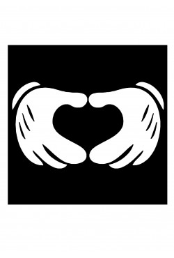  Худи с принтом Микки Love, свитшот с принтом Микки Love, футболка с принтом Микки Love