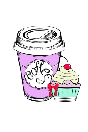  Худи, свитшот, футболка Кофе и пироженка