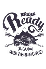  Худи, свитшот или футболка с принтом Готов к приключениям