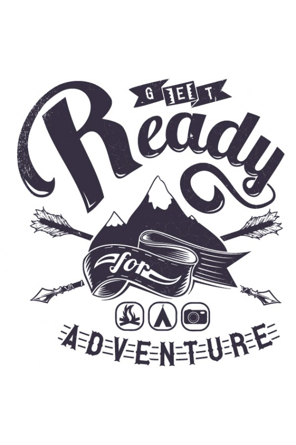  Худи, свитшот или футболка с принтом Готов к приключениям