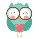 Cвитшот Совушка с сердцем, Худи Совушка с сердцем, футболка Совушка с сердцем