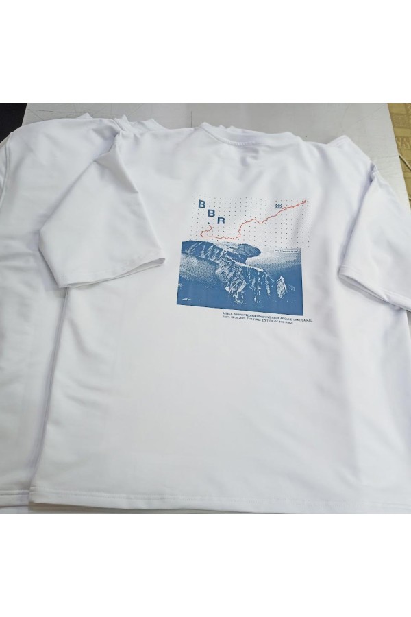  DTF printing on t-shirts oversize white example    DTF печать на футболках 