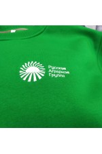  Custom Embroidered Sweatshirt logo green    Свитшот с вышивкой на заказ 
