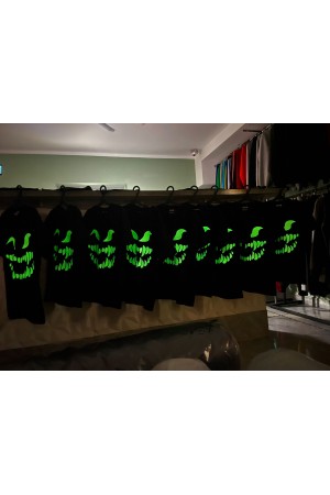 Светящиеся футболки с неоновым пинтом Halloween