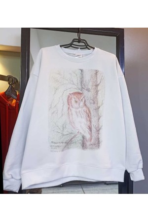 Белый свитшот с принтом (пример)