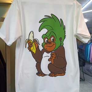 Прямая печать на белой футболке в Москве Dolce and Banana