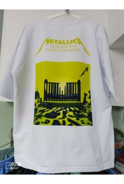 Футболка Metallica - яркая прямая печать на плотной футболке оверсайз