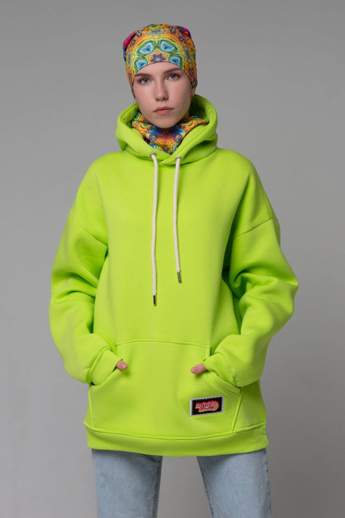 !LIMITI - Exclusive Green Hoodie with full-print mask and beanie full-print — фото 3