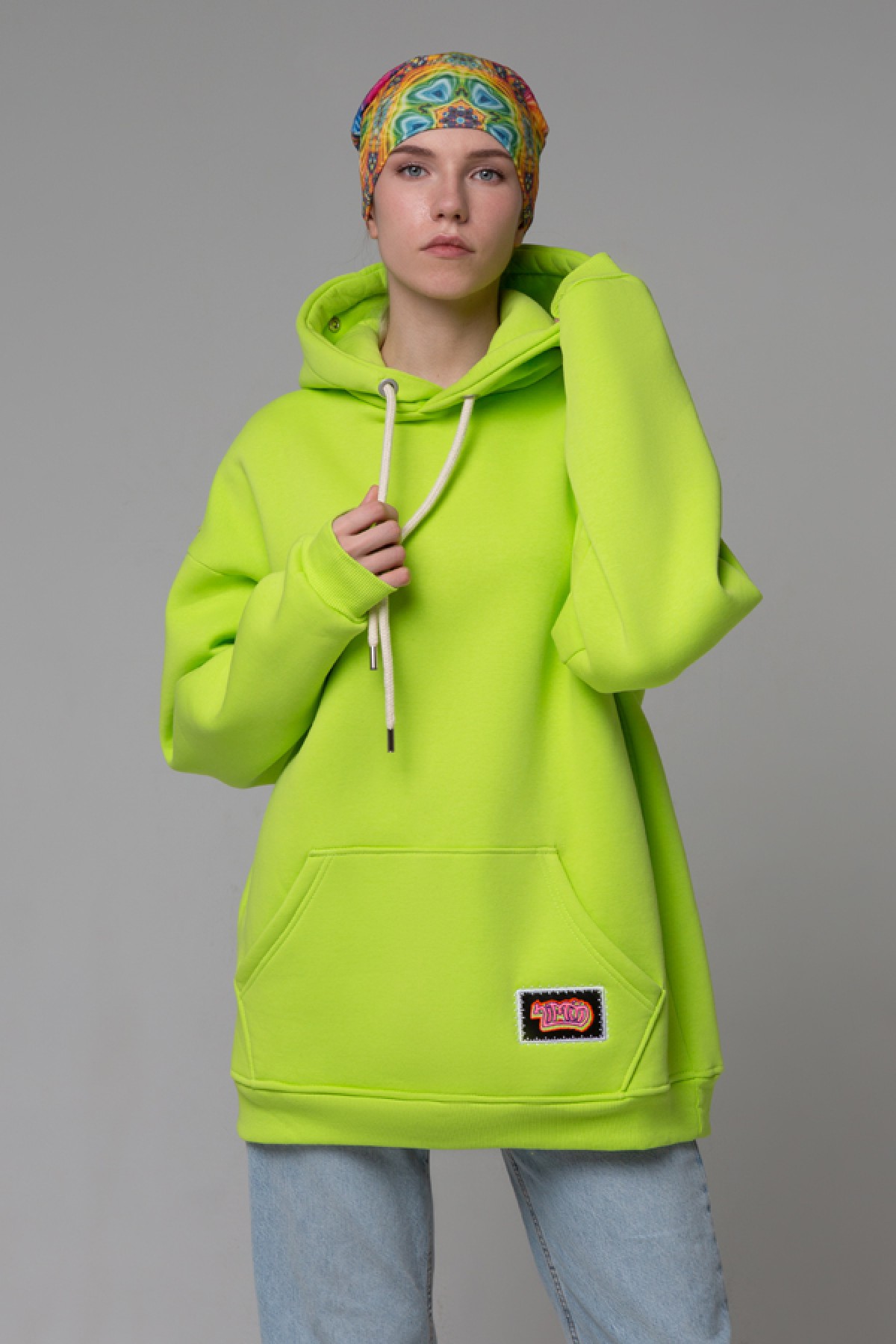!LIMITI - Exclusive Green Hoodie with full-print mask and beanie full-print — фото 8
