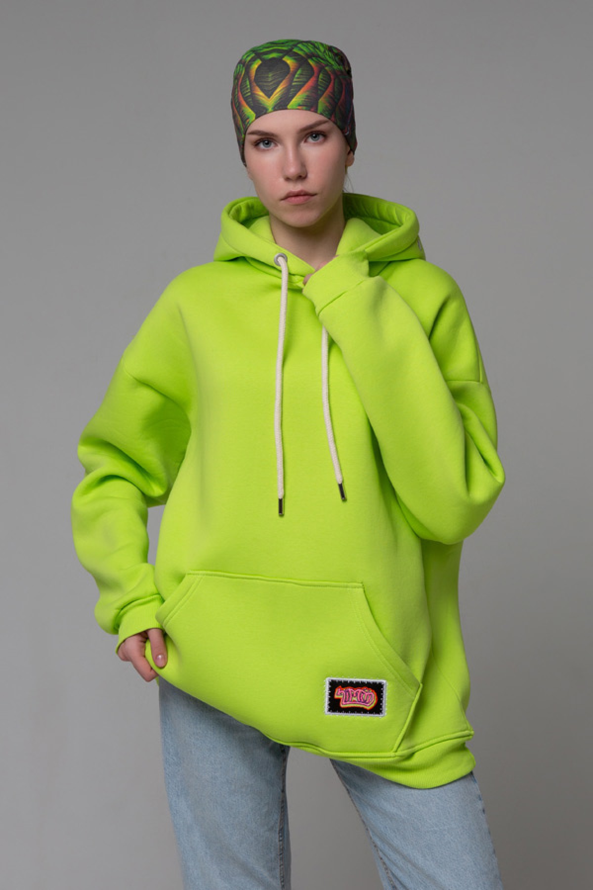 !LIMITI - Exclusive Lime Hoodie with full-print mask and beanie full-print — фото 5