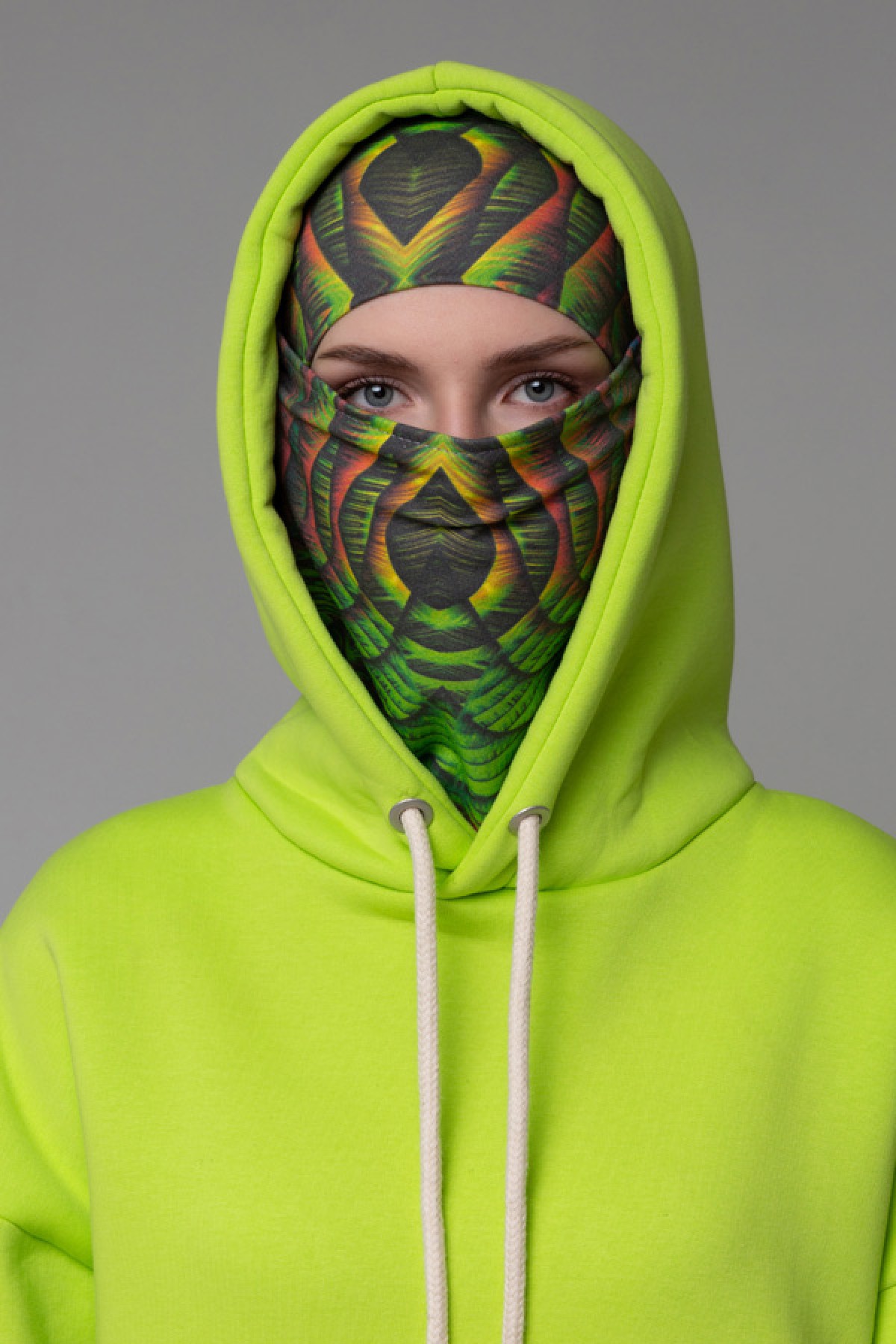 !LIMITI - Exclusive Lime Hoodie with full-print mask and beanie full-print — фото 6