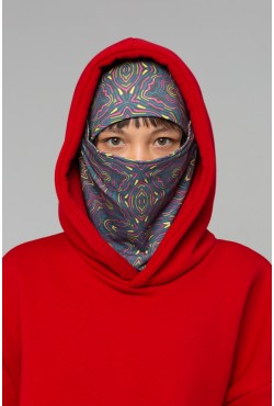 !LIMITI - Exclusive RED Hoodie with full-print mask and beanie full-print