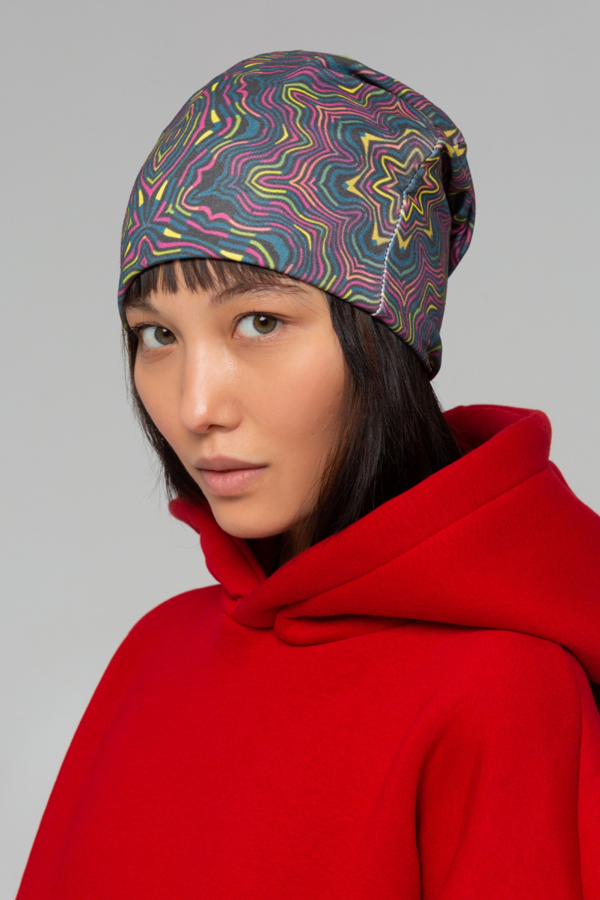 !LIMITI - Exclusive RED Hoodie with full-print mask and beanie full-print — фото 5