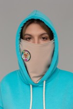 !Limiti - Exclusive Hoodie Aqua color with mask and Emoji Sticker's   Магазин Толстовок 