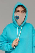 !Limiti - Exclusive Hoodie Aqua color with mask and Emoji Sticker's   Магазин Толстовок 