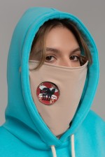 !Limiti - Exclusive Hoodie Aqua color with mask and Emoji Sticker's   Магазин Толстовок 