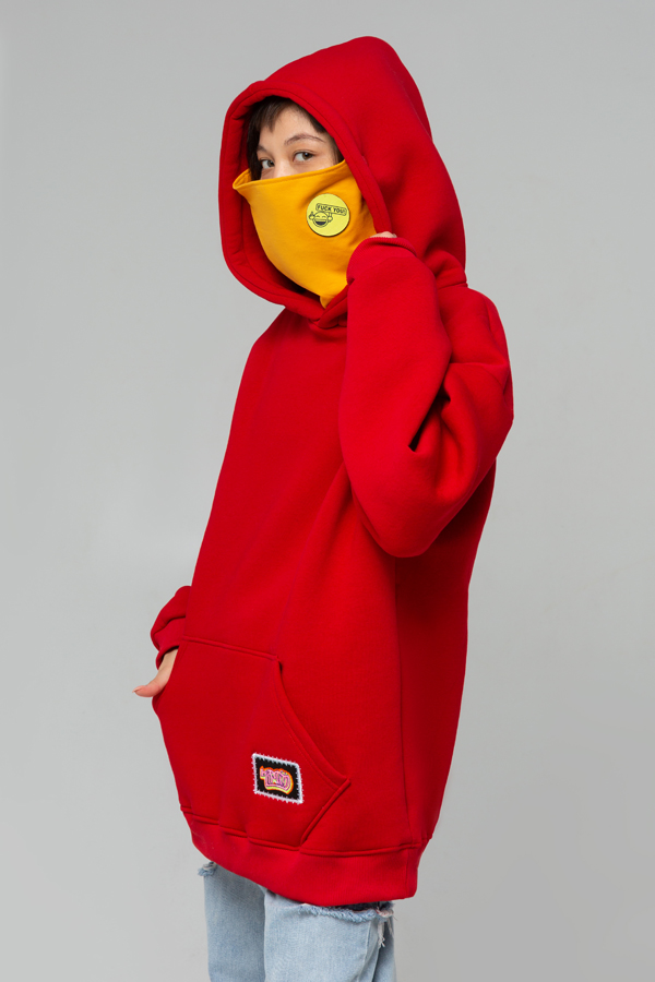 RED Hoodie and Corrica Mask   Магазин Толстовок !Limiti - Hoodies with Emoji stickers