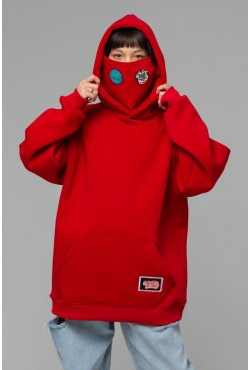 !LIMITI - Exclusive RED Hoodie with mask and DOBLE Sticker's pack