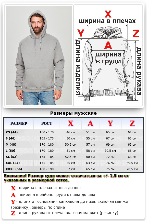 Premium Hoodie Man Мужская худи с капюшоном премиум Middle Grey (средне серый) 340гр/м.кв 15 Мужская худи с капюшоном премиум Middle Grey (средне серый) 340гр/м.кв Магазин Толстовок Premium Hoodie Man