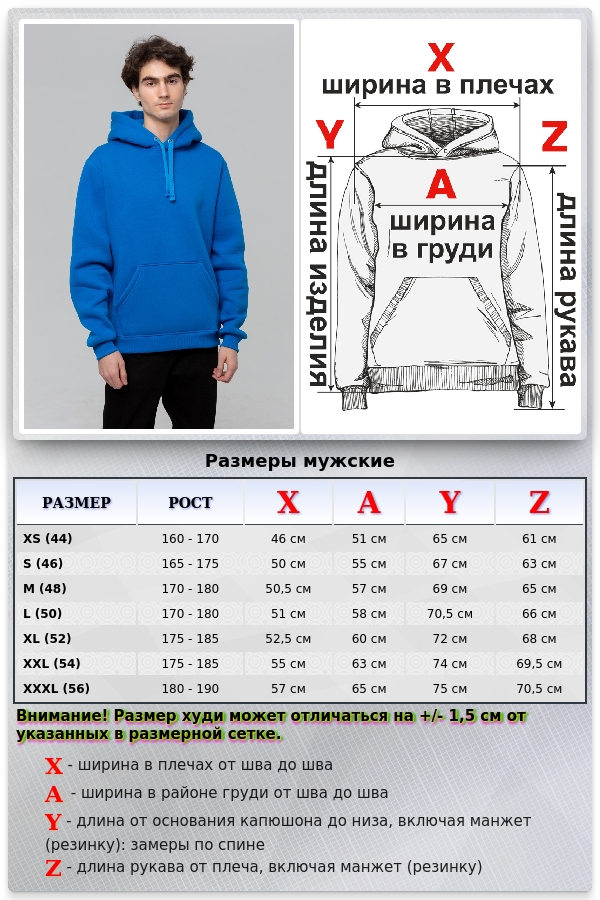 Толстовка худи мужская Лазурная (бирюза) премиум качества 340гр/м.кв   Магазин Толстовок Premium Hoodie Man