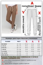 Джоггеры женские цвет кофе утепленные спортивные брюки с начесом   Магазин Толстовок 