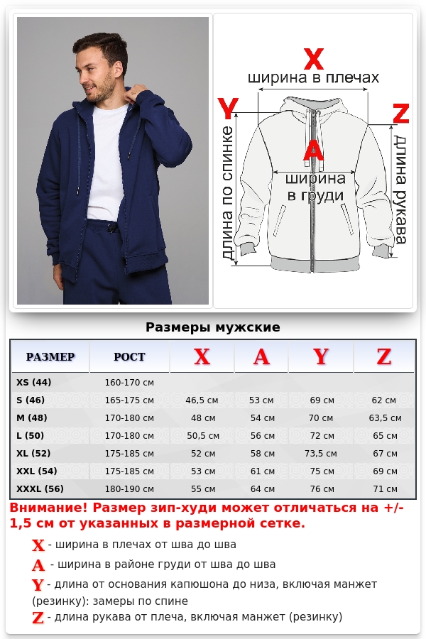 Мужская премиум темно-синяя худи на молнии   Магазин Толстовок Зип худи мужские премиум