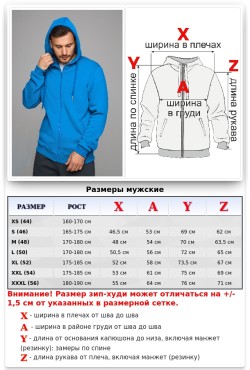 Мужская премиум Бирюзовая худи на молнии