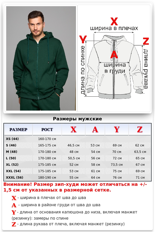 Мужская премиум темно-зеленая худи на молнии   Магазин Толстовок Зип худи мужские премиум