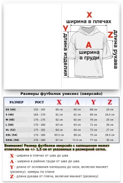 Футболка оверсайз с капюшоном RoXy Ниагара мужская