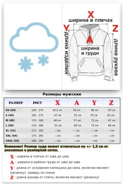 Куртка анорак мужская (unisex) водонепроницаемая из ткани softshell черная