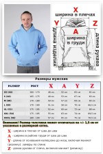 Blue Hoodie Man Classic Мужская небесно-голубая толстовка худи классическая 320гр/м.кв    Магазин Толстовок Мужские классические толстовки 