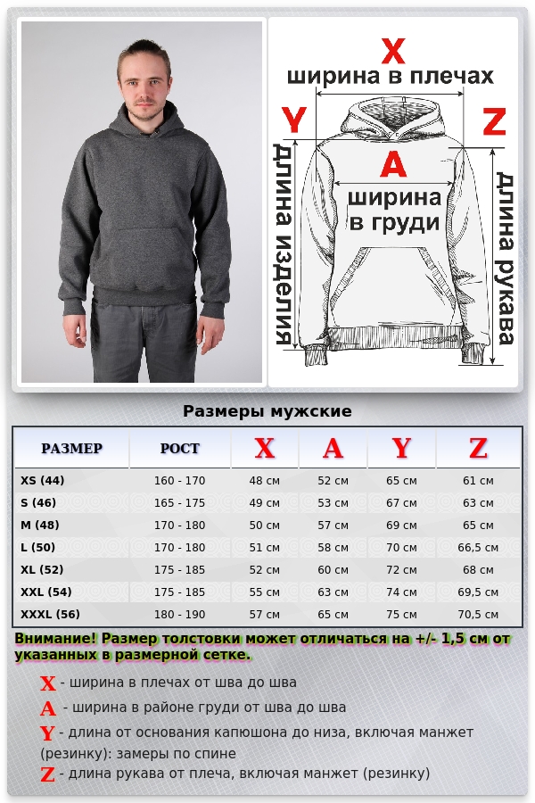 Dark Grey Hoodie Man Classic Мужская темно-серая толстовка худи классическая 320гр/м.кв (цвет антрацит)   Магазин Толстовок Мужские классические толстовки 