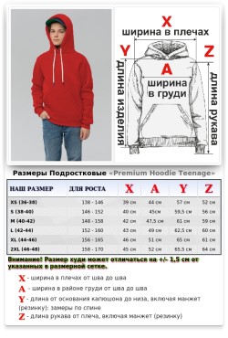 Подростковое худи премиум качества красного цвета (на мальчика)