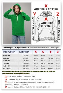 Подростковая худи премиум качества зеленая (для девочек)