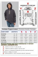 Подростковое худи премиум качества Графитовый цвет 340гр   Магазин Толстовок Подростковые Худи Премиум / Premium Teenage Hoodie
