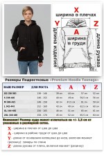 Подростковое худи премиум качества Черный 340гр   Магазин Толстовок Подростковые Худи Премиум / Premium Teenage Hoodie