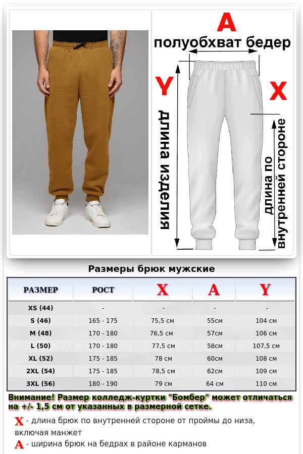 Мужские спортивные брюки цвет кемел утепленные зимние 320гр   Магазин Толстовок Теплые спортивные брюки с начесом МУЖСКИЕ